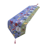 Maxbell Cute Easter Table Runner Easter Eggs for Indoor Outdoor Holiday Dining Style D