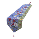 Maxbell Cute Easter Table Runner Easter Eggs for Indoor Outdoor Holiday Dining Style D