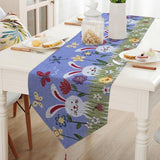 Maxbell Cute Easter Table Runner Easter Eggs for Indoor Outdoor Holiday Dining Style D