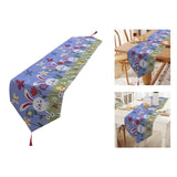 Maxbell Cute Easter Table Runner Easter Eggs for Indoor Outdoor Holiday Dining Style D
