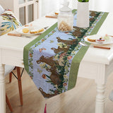 Maxbell Cute Easter Table Runner Easter Eggs for Indoor Outdoor Holiday Dining Style E