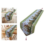 Maxbell Cute Easter Table Runner Easter Eggs for Indoor Outdoor Holiday Dining Style E