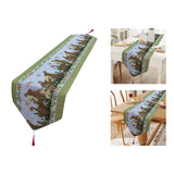 Maxbell Cute Easter Table Runner Easter Eggs for Indoor Outdoor Holiday Dining Style E