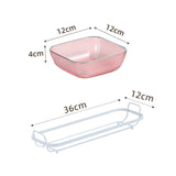 Maxbell Snack Serving Tray Multifunctional Condiment Container for Cakes Table Red 3 Grids