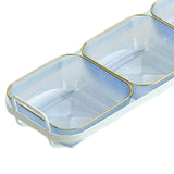 Maxbell Snack Serving Tray Multifunctional Condiment Container for Cakes Table Purple 3 Grids