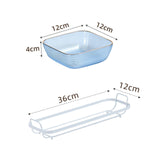 Maxbell Snack Serving Tray Multifunctional Condiment Container for Cakes Table Purple 3 Grids