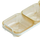 Maxbell Snack Serving Tray Multifunctional Condiment Container for Cakes Table Yellow 3 Grids