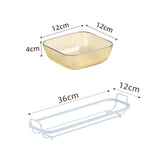 Maxbell Snack Serving Tray Multifunctional Condiment Container for Cakes Table Yellow 3 Grids