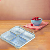 Maxbell Snack Serving Tray Multifunctional Condiment Container for Cakes Table Purple 4 Grids