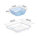 Maxbell Snack Serving Tray Multifunctional Condiment Container for Cakes Table Purple 4 Grids