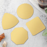 Maxbell 4Pcs Drink Coasters Non Slip Geometric Shape for Housewarming Home Decor