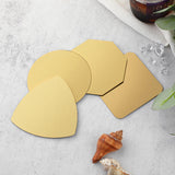 Maxbell 4Pcs Drink Coasters Non Slip Geometric Shape for Housewarming Home Decor