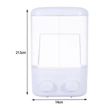 Maxbell Wall Mount Manual Soap Dispenser Clear Liquid Containers for Hotel Kitchen B