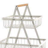 Maxbell Fruit Basket Display Stand Rack Cake Stand Bread Basket for Candy Desserts White