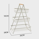 Maxbell Fruit Basket Display Stand Rack Cake Stand Bread Basket for Candy Desserts White