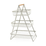 Maxbell Fruit Basket Display Stand Rack Cake Stand Bread Basket for Candy Desserts White