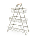 Maxbell Fruit Basket Display Stand Rack Cake Stand Bread Basket for Candy Desserts White