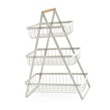 Maxbell Fruit Basket Display Stand Rack Cake Stand Bread Basket for Candy Desserts White