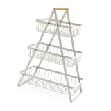Maxbell Fruit Basket Display Stand Rack Cake Stand Bread Basket for Candy Desserts White