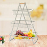 Maxbell Fruit Basket Display Stand Rack Cake Stand Bread Basket for Candy Desserts White