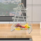 Maxbell Fruit Basket Display Stand Rack Cake Stand Bread Basket for Candy Desserts White