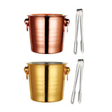 Maxbell Drinks Chiller Bucket Beverage Chilling Bucket 3L for Parties Bar Buffet Rose Aureate