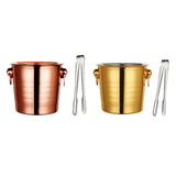 Maxbell Drinks Chiller Bucket Beverage Chilling Bucket 3L for Parties Bar Buffet Rose Aureate