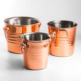 Maxbell Drinks Chiller Bucket Beverage Chilling Bucket 3L for Parties Bar Buffet Rose Aureate