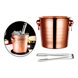 Maxbell Drinks Chiller Bucket Beverage Chilling Bucket 3L for Parties Bar Buffet Rose Aureate