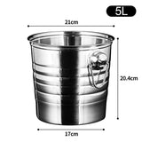 Maxbell Ice Bucket with Ice Clip with Carry Handle for Home Picnics for Party Home 5L