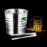 Maxbell Ice Bucket with Ice Clip with Carry Handle for Home Picnics for Party Home 5L