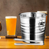 Maxbell Ice Bucket with Ice Clip with Carry Handle for Home Picnics for Party Home 5L
