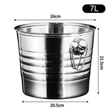 Maxbell Ice Bucket with Ice Clip with Carry Handle for Home Picnics for Party Home 7L