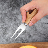 Maxbell 3 Pieces Cheese Knife Kit Wooden Handle for Bakery Kitchen Utensils Home Use