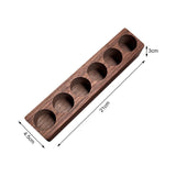 Maxbell Coffee Beans Storage Containers with Stand Party Decorations for Coffee Shop 6 Holes Walnut