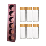 Maxbell Coffee Beans Storage Containers with Stand Party Decorations for Coffee Shop 6 Holes Rosewood