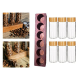 Maxbell Coffee Beans Storage Containers with Stand Party Decorations for Coffee Shop 6 Holes Rosewood