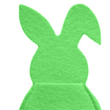 Maxbell 4x Easter Cutlery Bag Bunny Cutlery Holder Universal for Table Ornaments Green