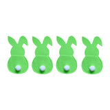 Maxbell 4x Easter Cutlery Bag Bunny Cutlery Holder Universal for Table Ornaments Green