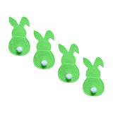 Maxbell 4x Easter Cutlery Bag Bunny Cutlery Holder Universal for Table Ornaments Green