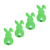 Maxbell 4x Easter Cutlery Bag Bunny Cutlery Holder Universal for Table Ornaments Green