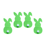 Maxbell 4x Easter Cutlery Bag Bunny Cutlery Holder Universal for Table Ornaments Green