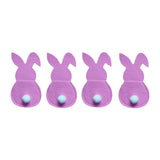 Maxbell 4x Easter Cutlery Bag Bunny Cutlery Holder Universal for Table Ornaments Pink