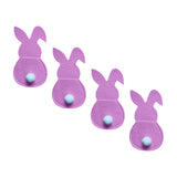 Maxbell 4x Easter Cutlery Bag Bunny Cutlery Holder Universal for Table Ornaments Pink