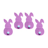 Maxbell 4x Easter Cutlery Bag Bunny Cutlery Holder Universal for Table Ornaments Pink