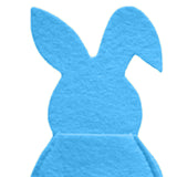 Maxbell 4x Easter Cutlery Bag Bunny Cutlery Holder Universal for Table Ornaments Blue