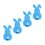 Maxbell 4x Easter Cutlery Bag Bunny Cutlery Holder Universal for Table Ornaments Blue