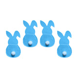 Maxbell 4x Easter Cutlery Bag Bunny Cutlery Holder Universal for Table Ornaments Blue