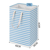 Maxbell Laundry Hamper with Easy Carry Handles Toys Clothes Organizer for Bedroom Blue