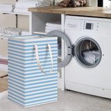 Maxbell Laundry Hamper with Easy Carry Handles Toys Clothes Organizer for Bedroom Blue